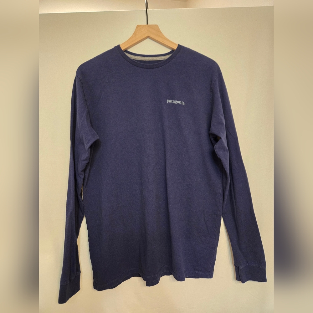 Patagonia Line Logo Ridge Mountain Responsibili-tee Long Sleeve Shirt Mens Large